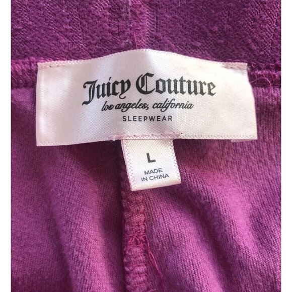 Juicy Couture Velour Rhinestone Logo Sleep Shorts Women Size L Loungewear y2k - Picture 4 of 10
